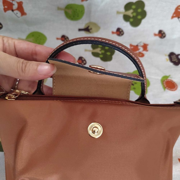 Longchamp Le Pliage Brown Canvas Cosmetics Case - Picture 6 of 8